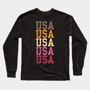 USA SPORT CUTE TRENDY STYLE U.S.A INDEPENDENCE DAY 4TH JULY Long Sleeve T-Shirt